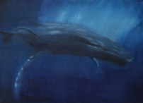 Baleine Bleue - Huile sur carton - 50 x 70 cm - Février 2011