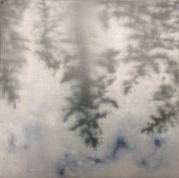 Flaque forestière - Huile sur toile - 20 x 20 cm - Juillet 2017