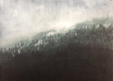 Extrait d'horizon - Huile sur toile - 15 x 20 cm - Juillet 2016